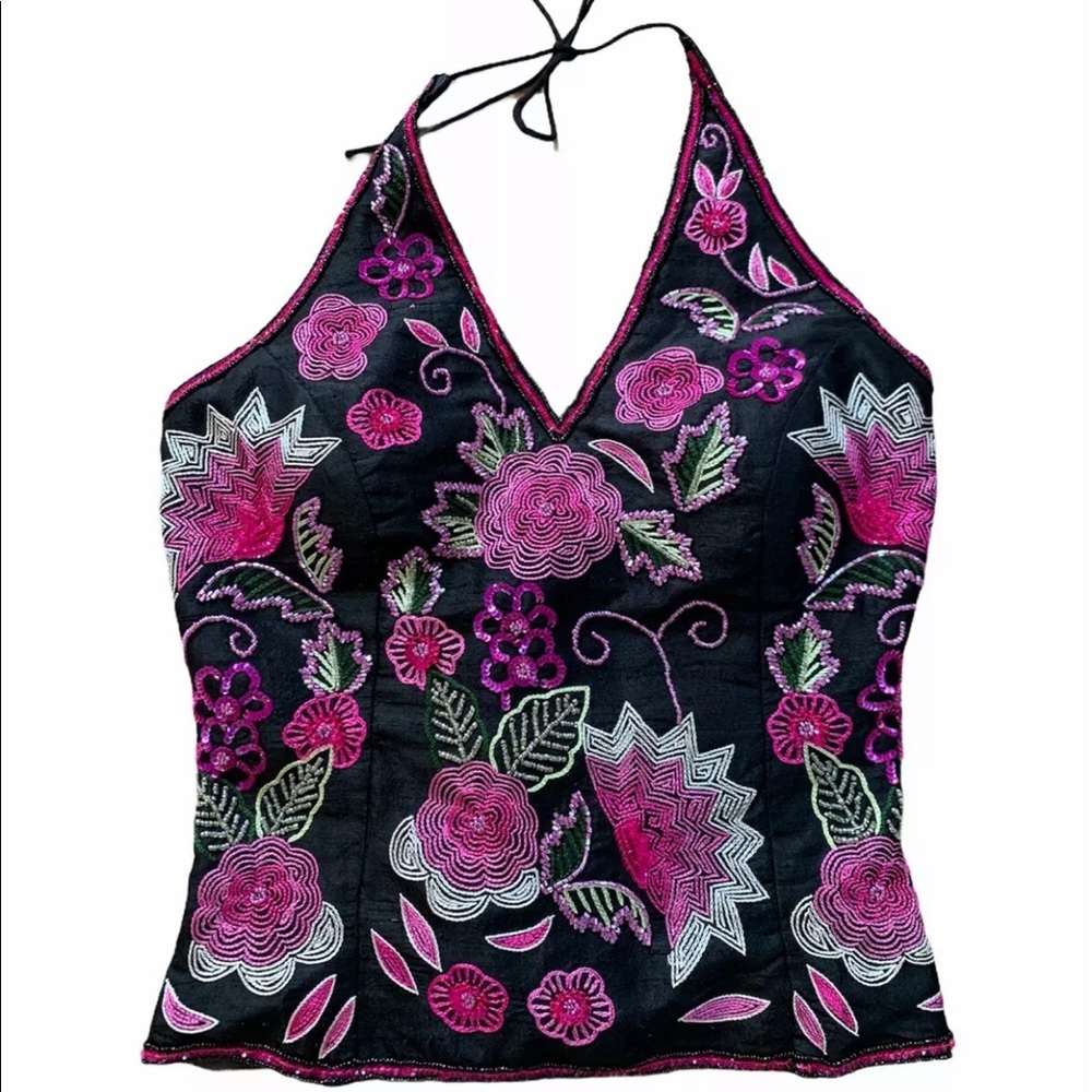 Vintage 80s Beaded Top